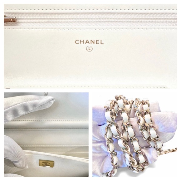 🆕CHANEL Classic Wallet on Chain Color Block Black & Ivory Gold-Tone hardware NIB - Picture 15 of 16